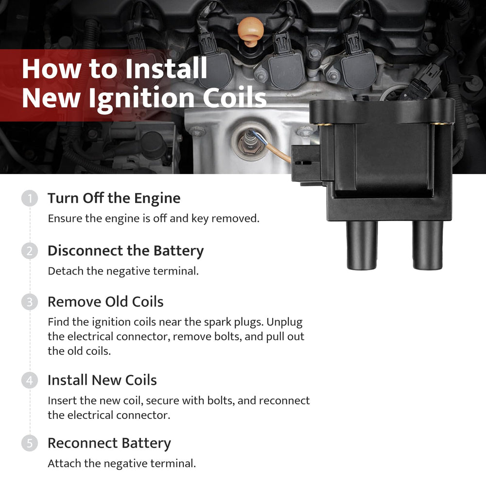 NPAUTO coil pack installed in engine bay demonstrating correct fitment