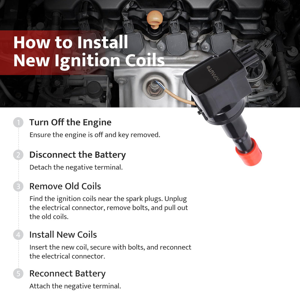 NPAUTO coil installed on engine demonstrating correct OEM-style fit