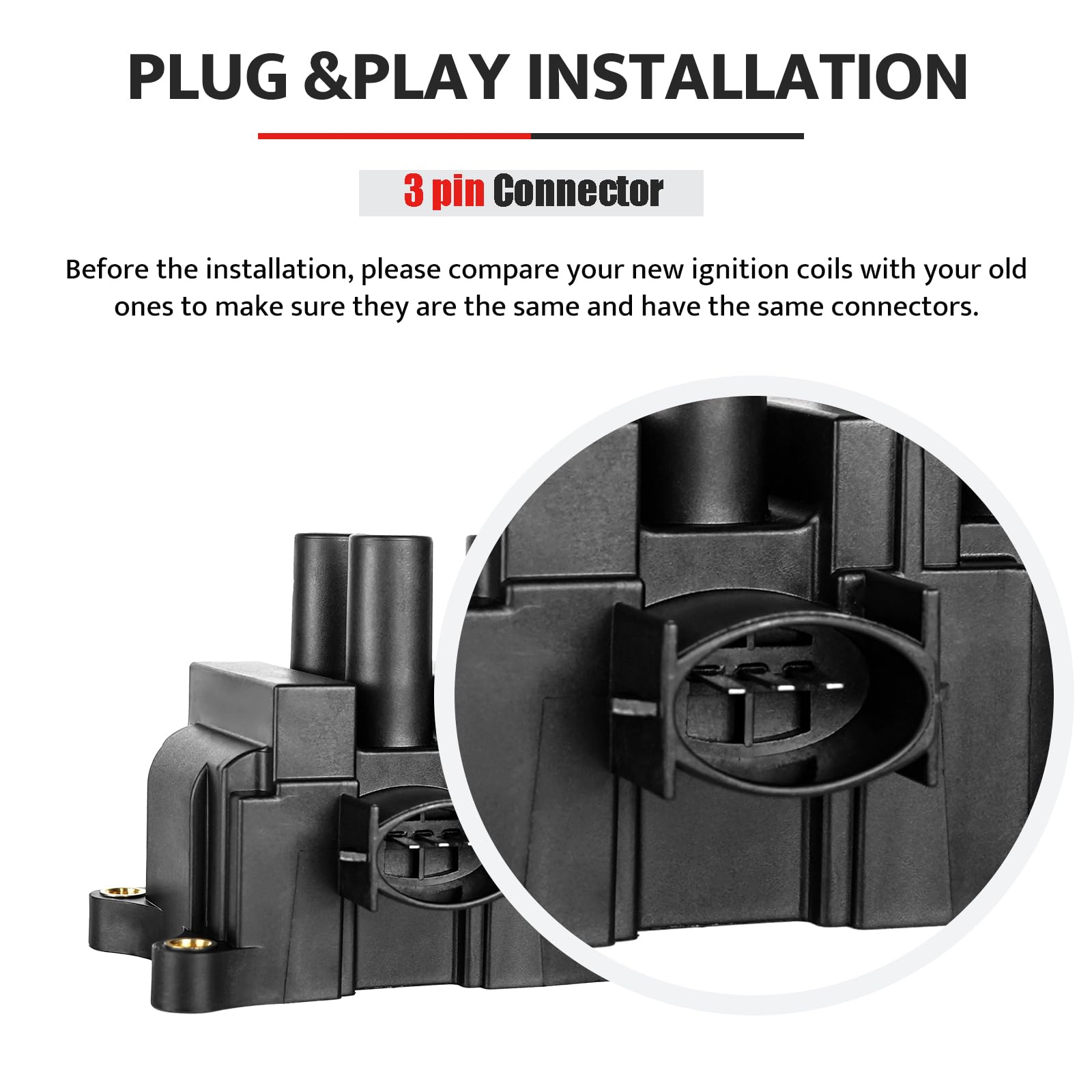 NPAUTO coil pack spark-plug end to show tight seal and reliable spark