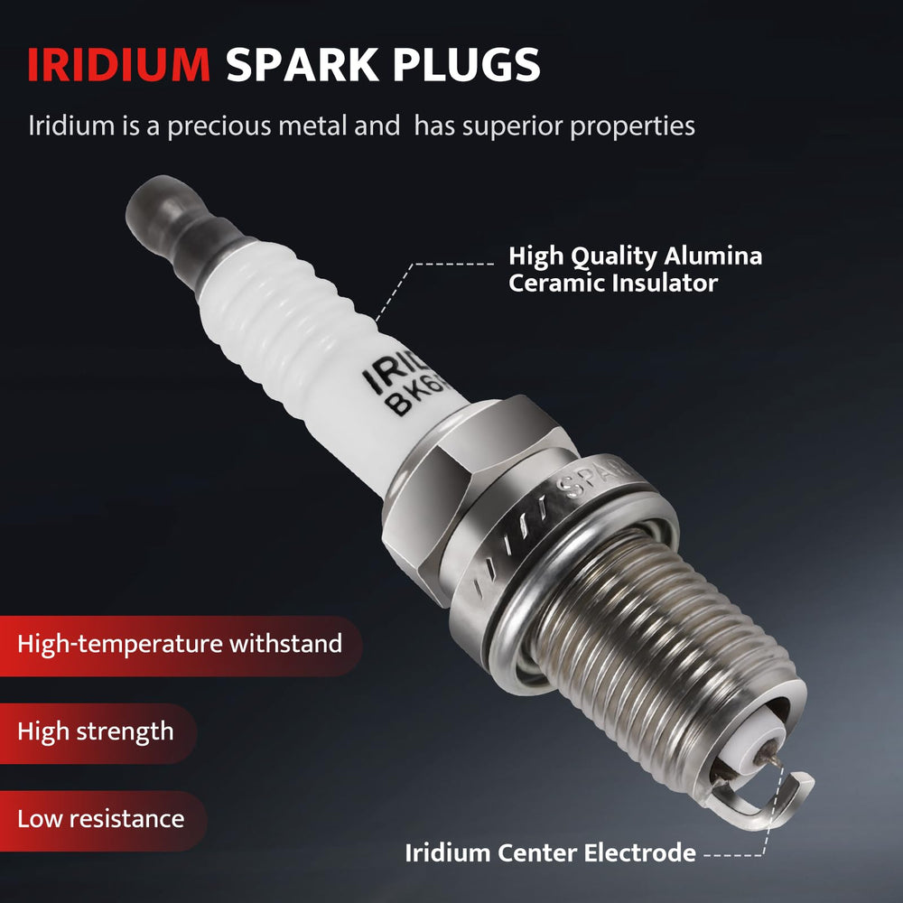 NPAUTO coils and plugs laid flat with scale, illustrating complete six-pack kit