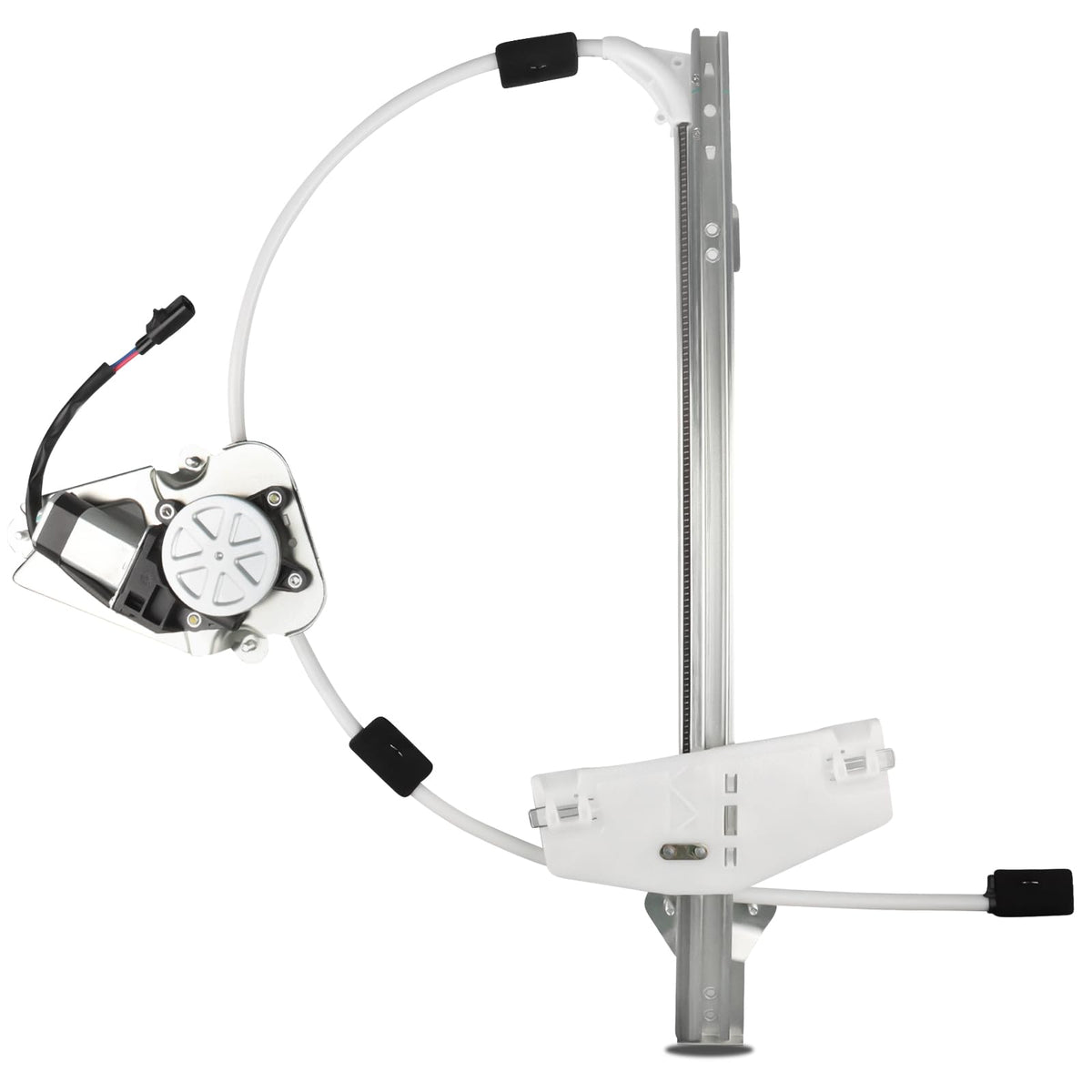 NPAUTO front left assembly showing complete regulator and motor, restores smooth operation
