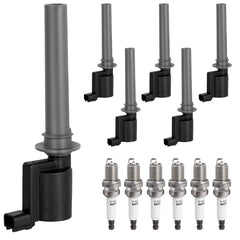 NPAUTO front packaging showing six coils and plugs, ready for quick replacement