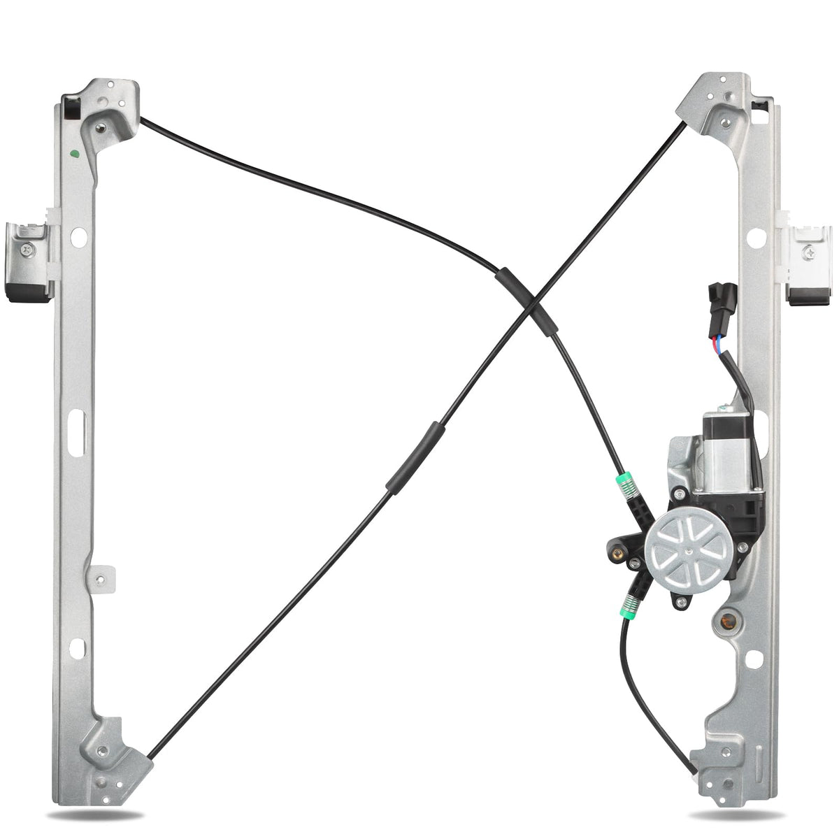 NPAUTO front passenger regulator front view showing fit and shape for easy replacement
