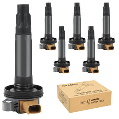NPAUTO ignition coil pack front view showing six-coil set and fitment benefit