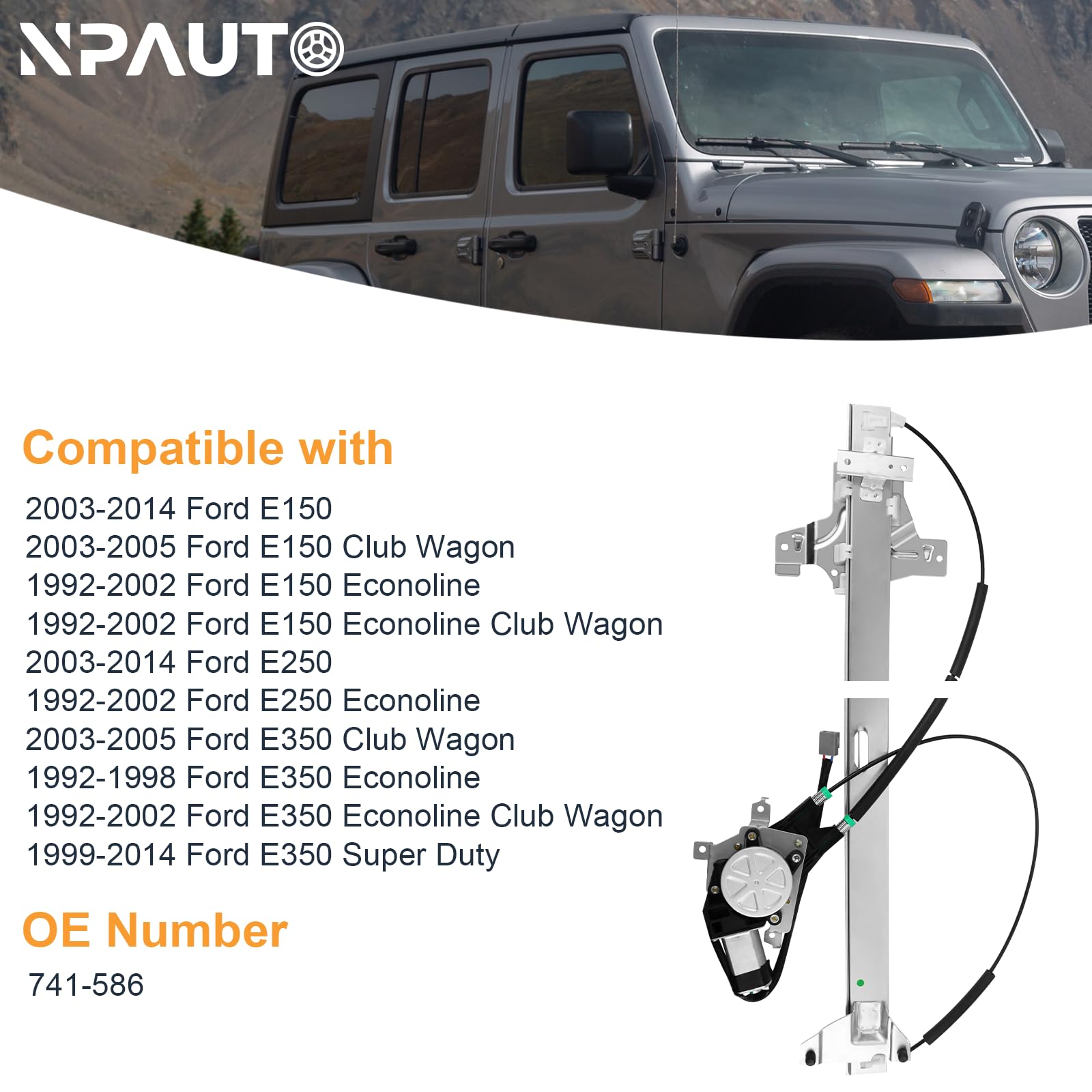 NPAUTO motor connector and wiring view, simplifies plug-and-play installation