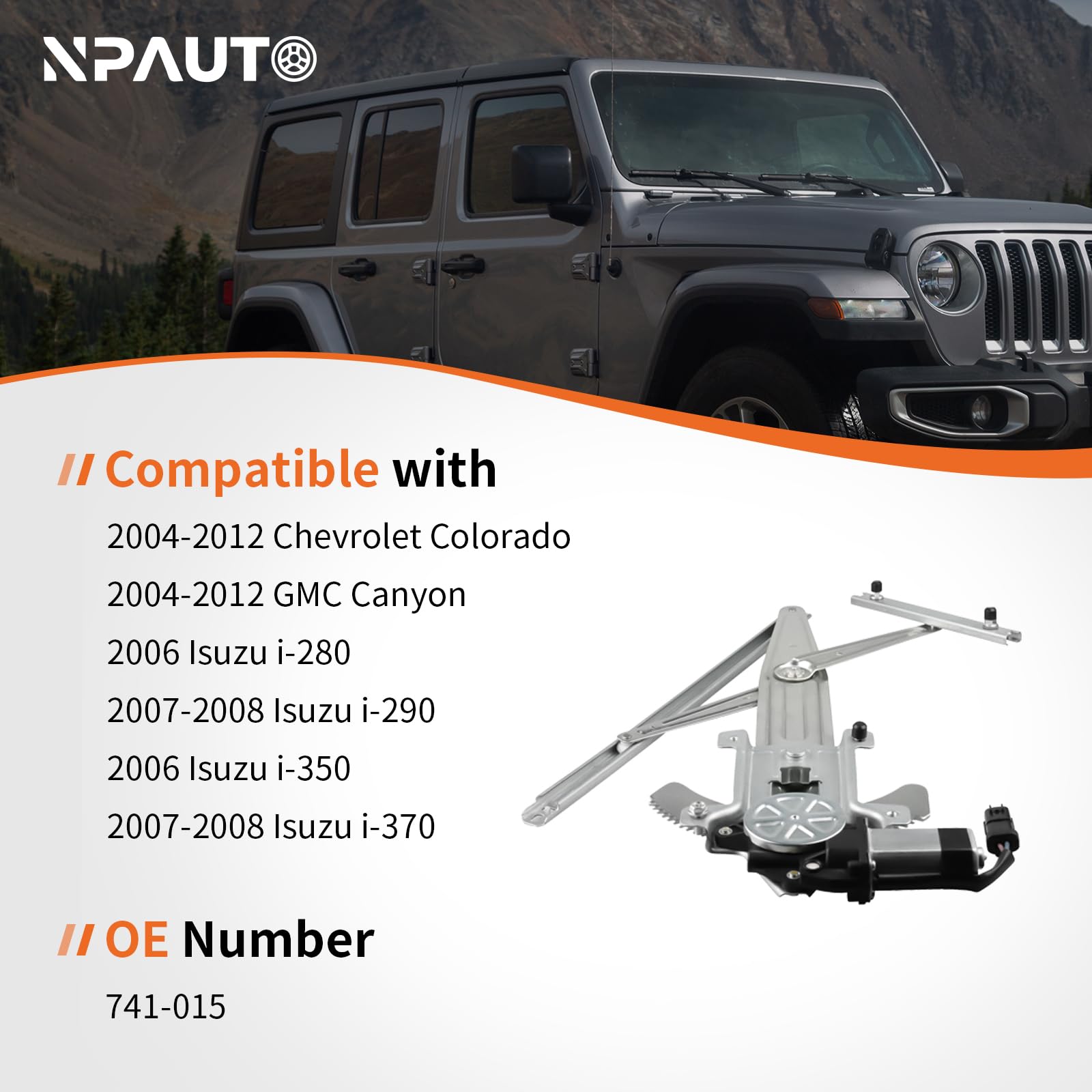 NPAUTO motor with electrical connector for reliable plug-in replacement