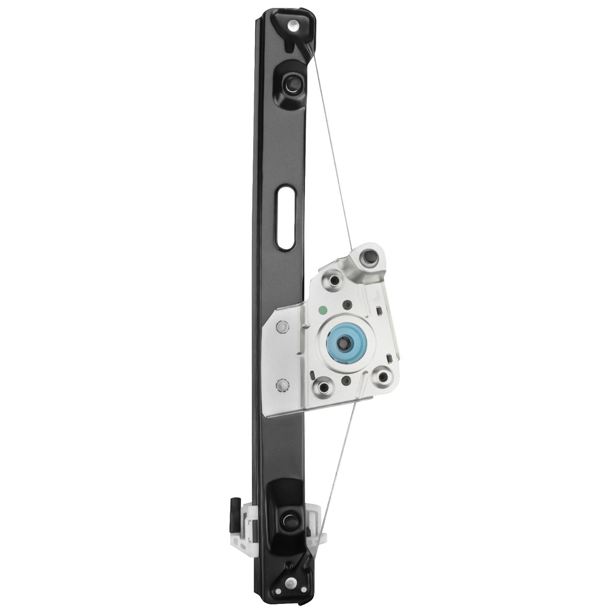 NPAUTO rear left regulator front view showing mounting points and alignment benefit