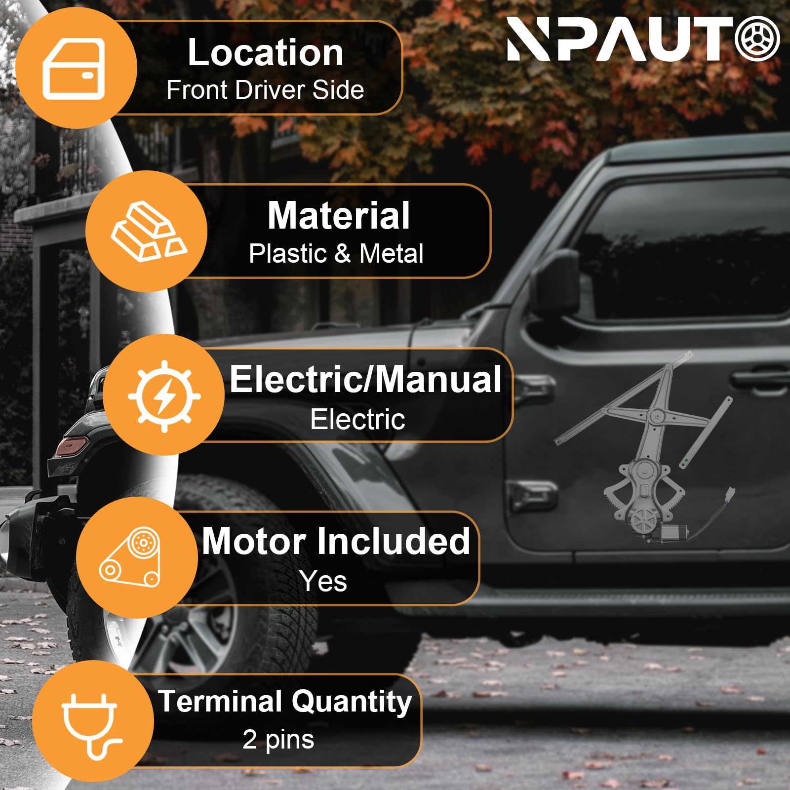 NPAUTO regulator motor close-up highlighting robust motor for smooth operation