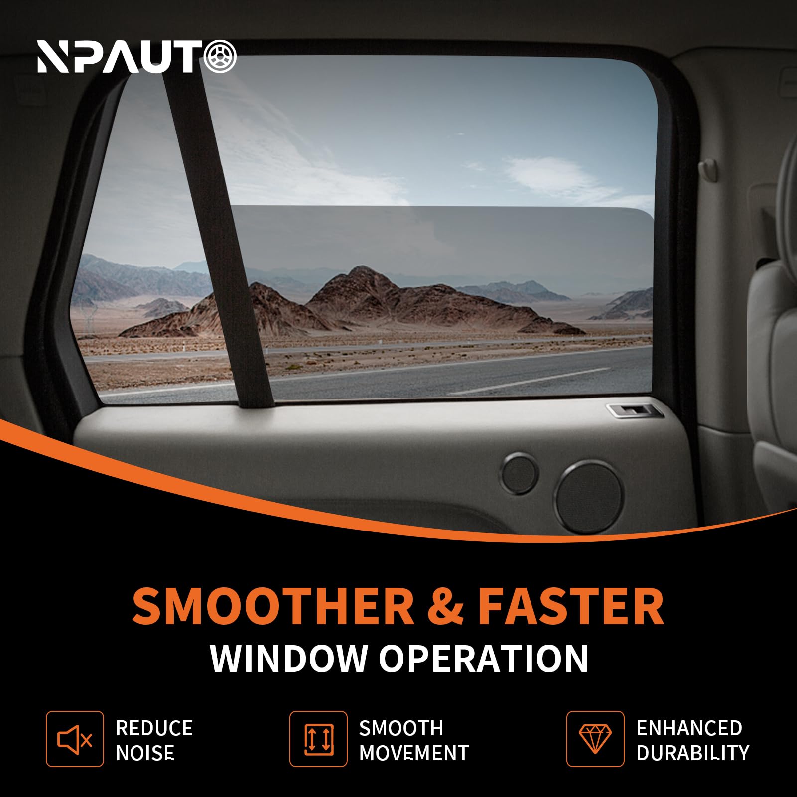NPAUTO view of regulator track and cable detail for durable consistent travel benefit