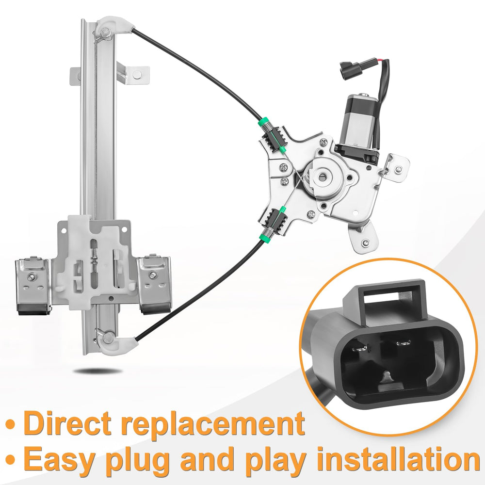 NPAUTO regulator track and slider detail showing smooth movement benefit