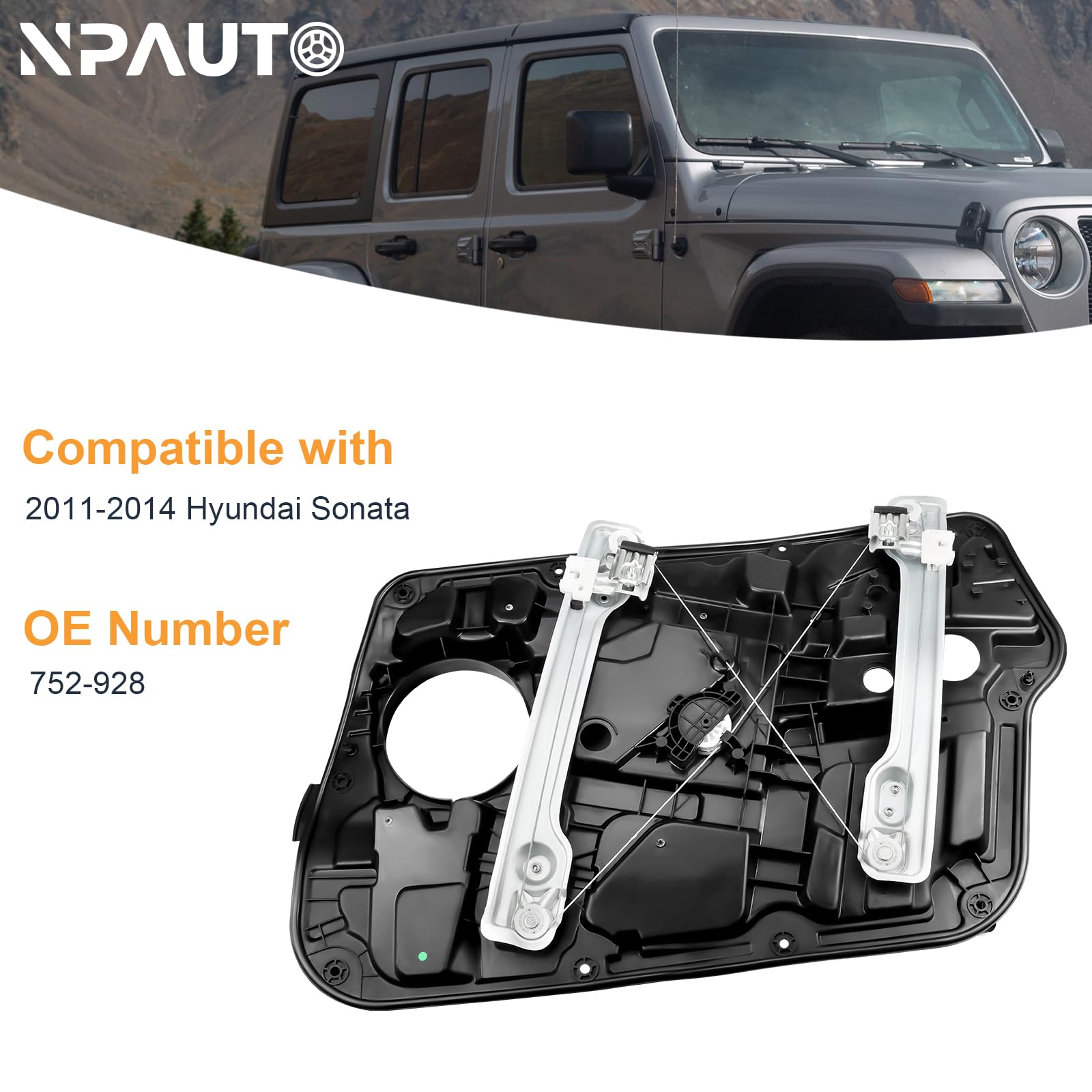 NPAUTO track and cable detail demonstrating smooth window travel benefit