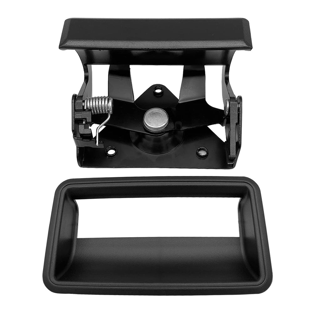 NPAUTO tailgate handle front view showing black finish and original fit