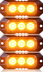 Nrgedzam front-angle strobe showing compact profile and strong amber visibility
