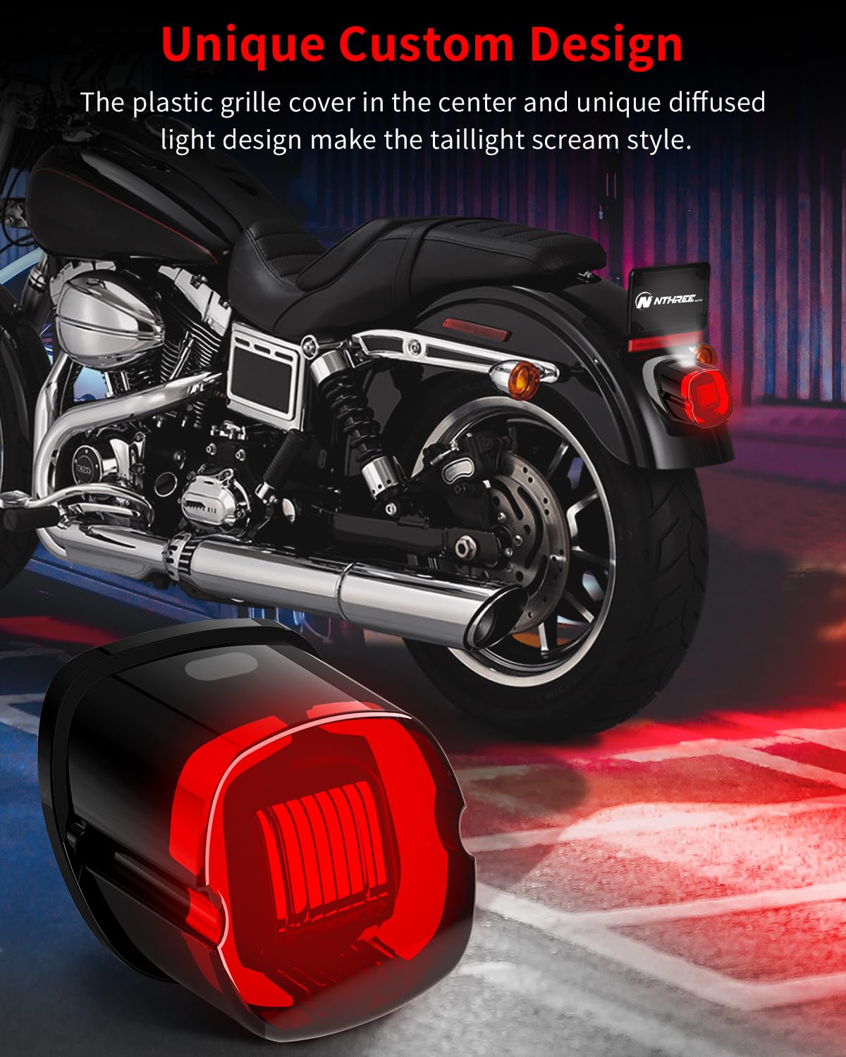 NTHREEAUTO close-up of smoked lens texture and diffusion highlighting durable finish and clarity