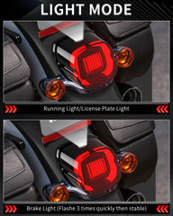 NTHREEAUTO taillight installed on Harley rear demonstrating improved visibility and modern look