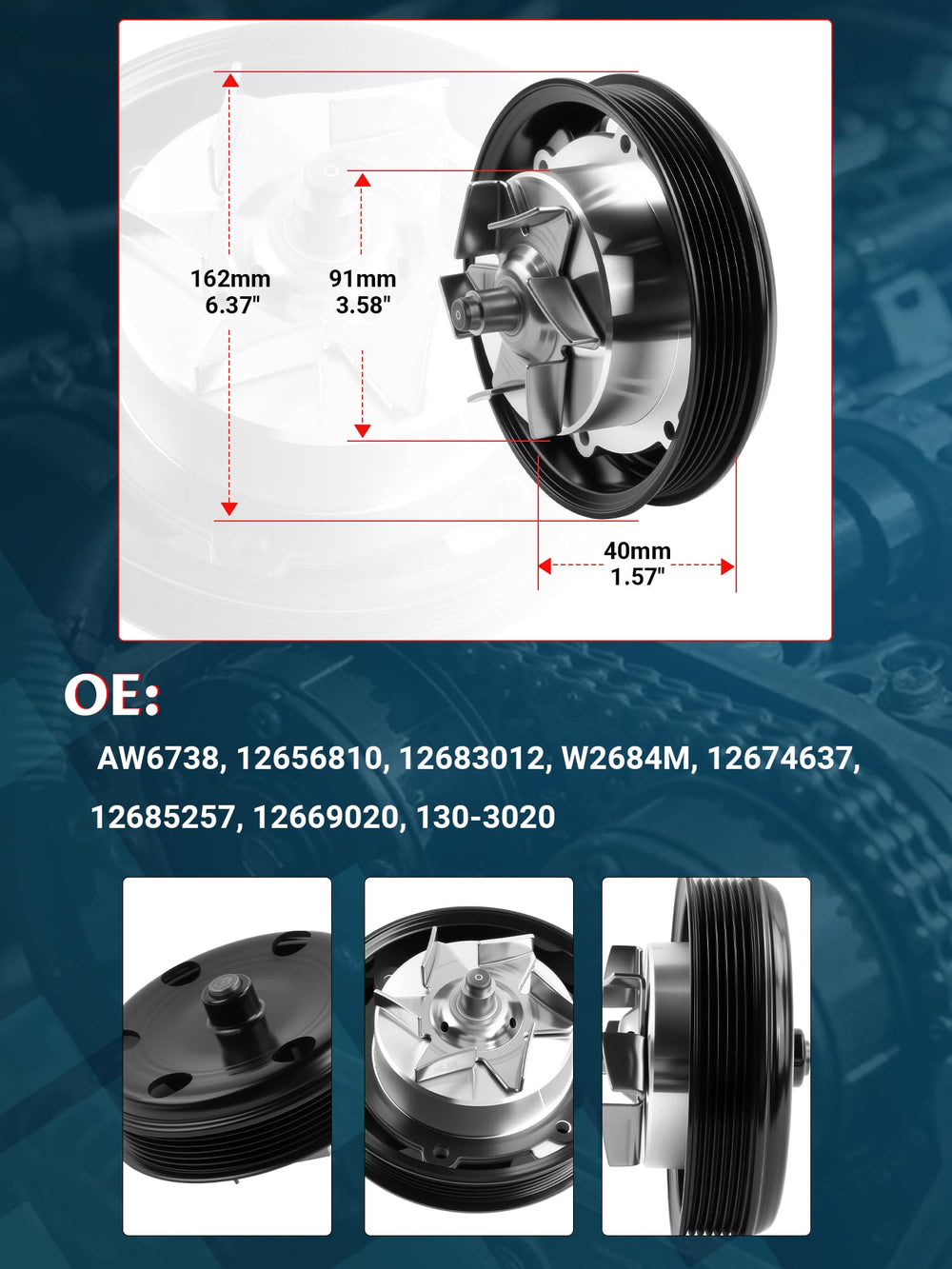Ntoauto AW6738 closeup of mounting flange highlighting secure installation