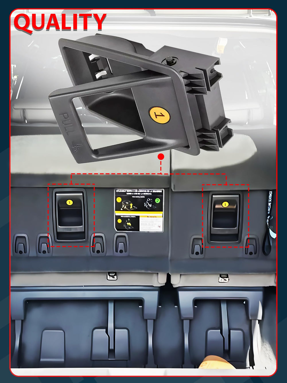 Ntoauto handle in Sienna interior showing restored seat-fold convenience