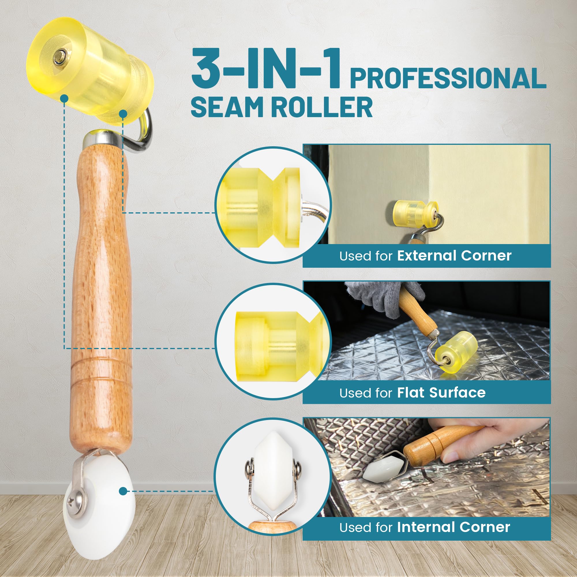NuIth flat PU roller closeup displaying smooth surface for even pressure application