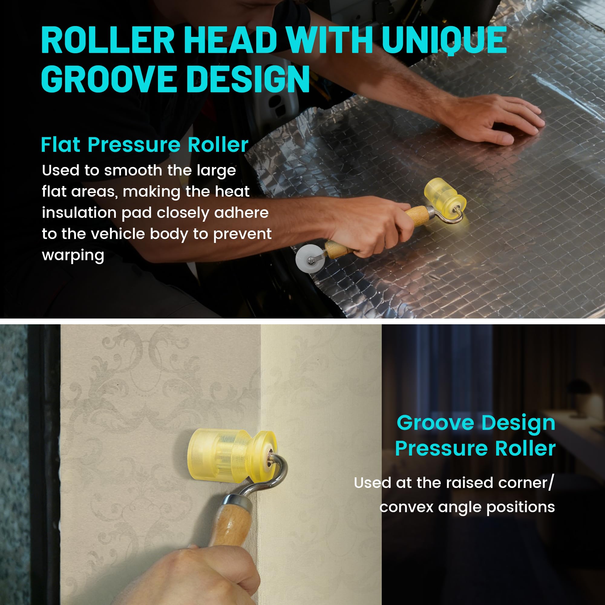 NuIth groove-design roller detail highlighting texture to press around convex edges