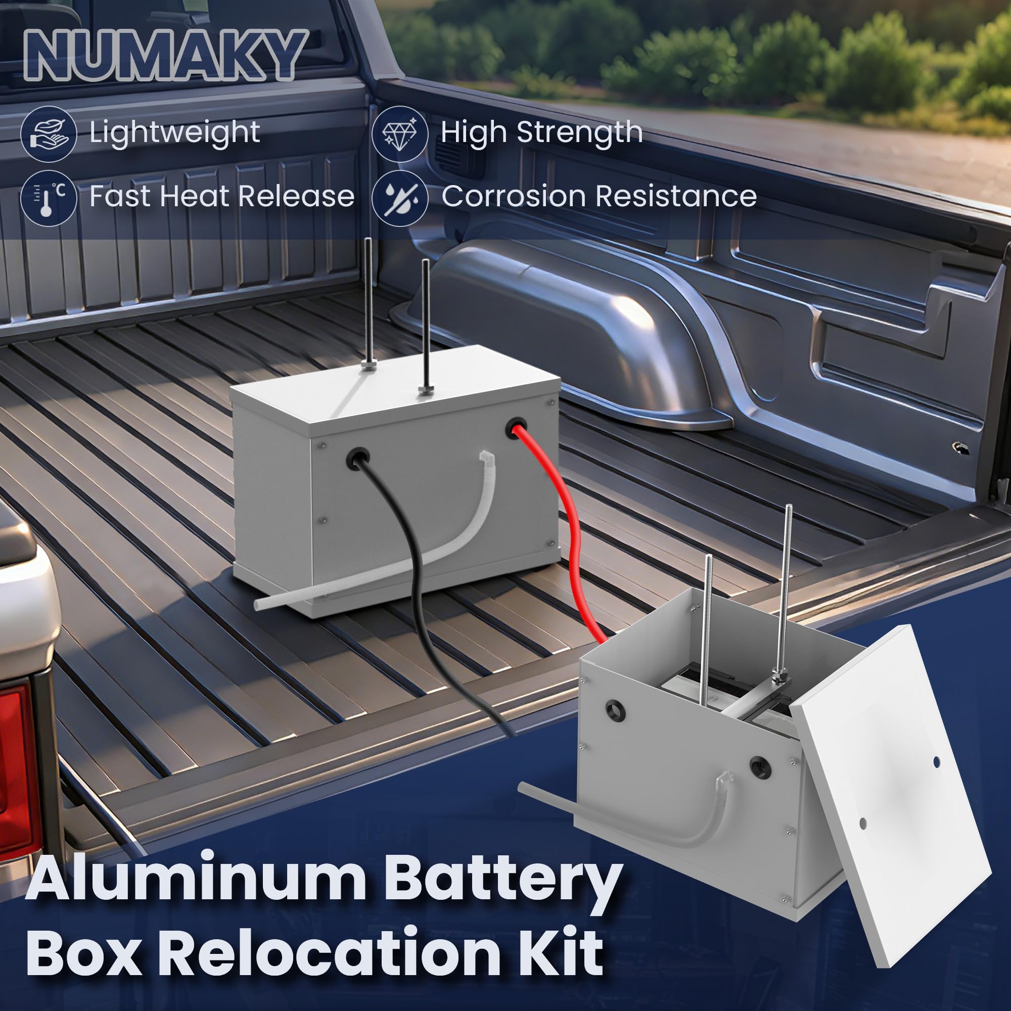 NUMAKY close-up construction detail showing metal finish and durability benefit