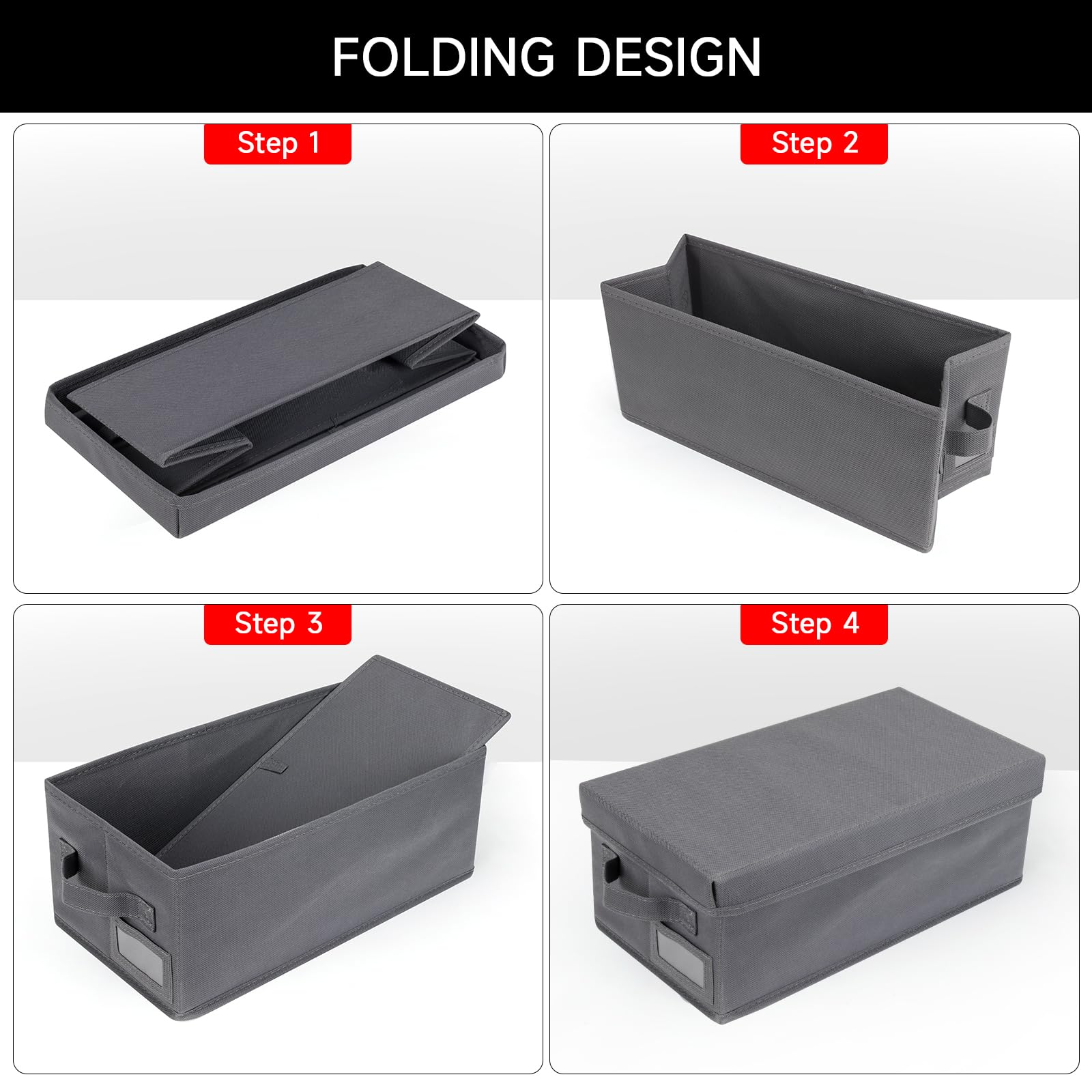 NUSWOR stacked boxes in living room saving space and creating neat storage