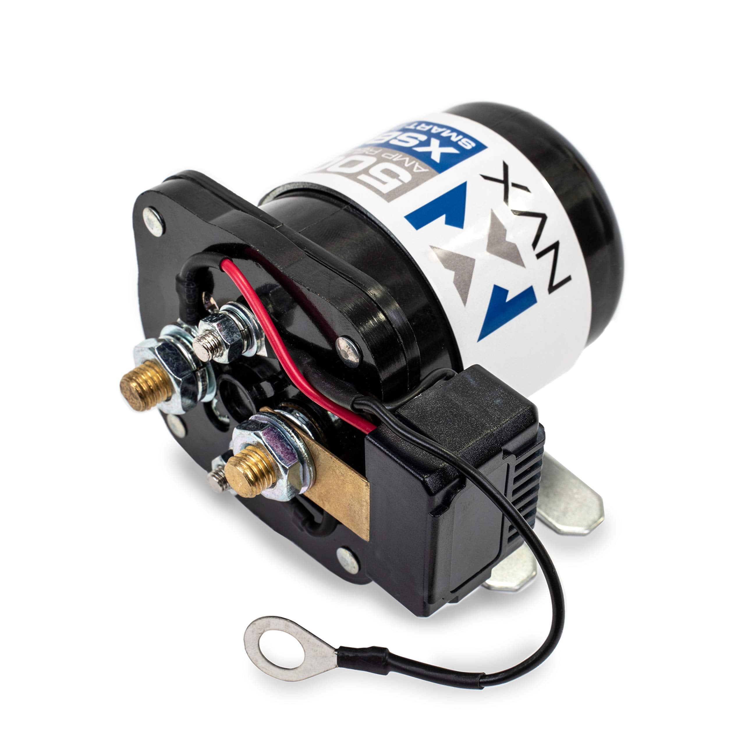 NVX terminal close-up showing heavy-duty posts and secure high-current connections