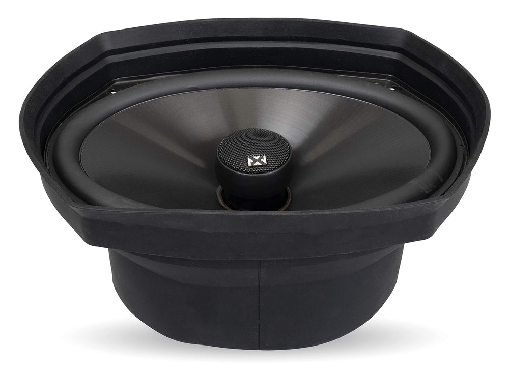 NVX two baffles in package showing included sizes for common speaker swaps