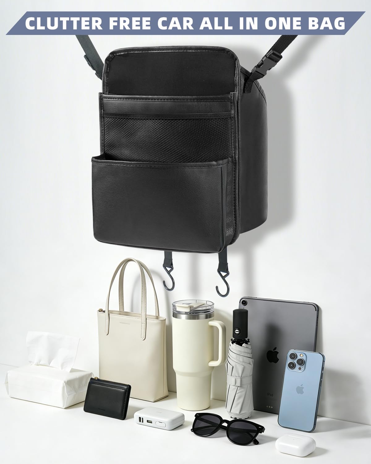 Nyiar size comparison with phone and wallet shows space-saving