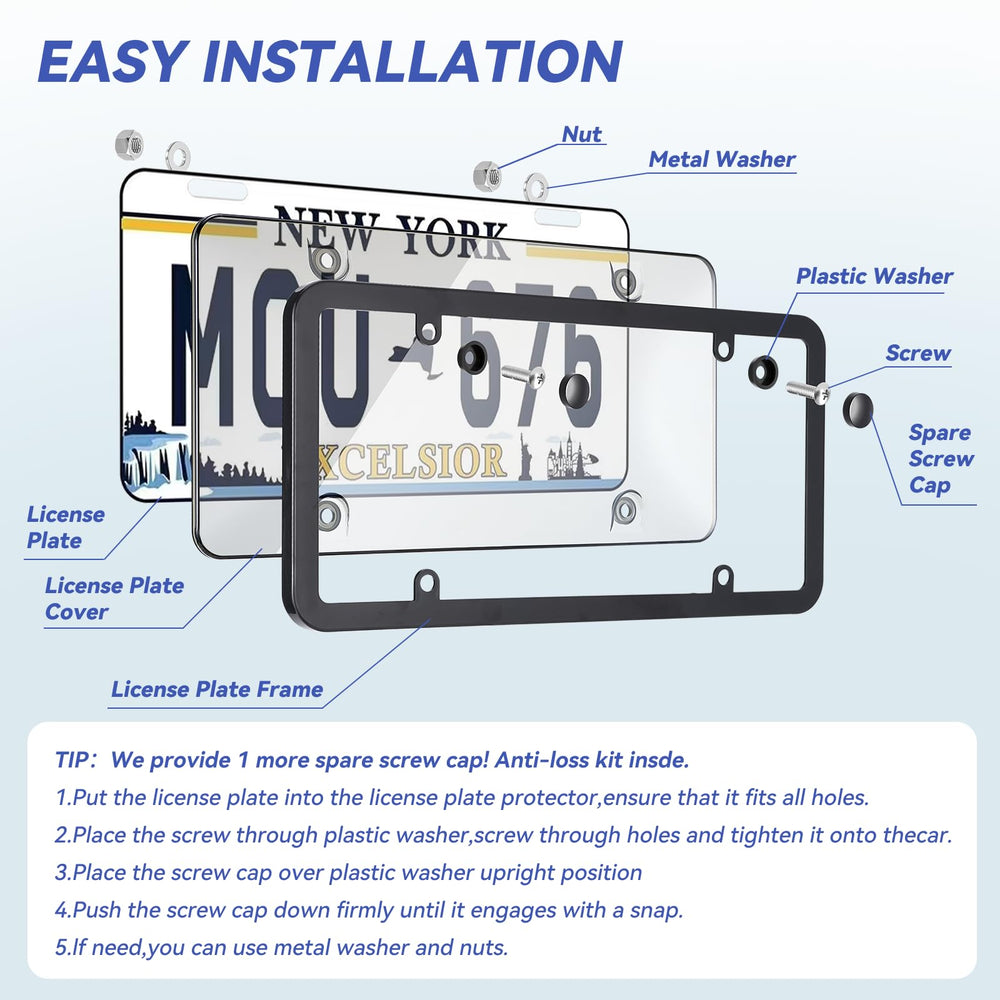 Nysivy screws and caps kit displaying stainless hardware for secure installation