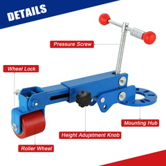 NYXOVA roller head detail highlighting swiveling roller for even fender shaping