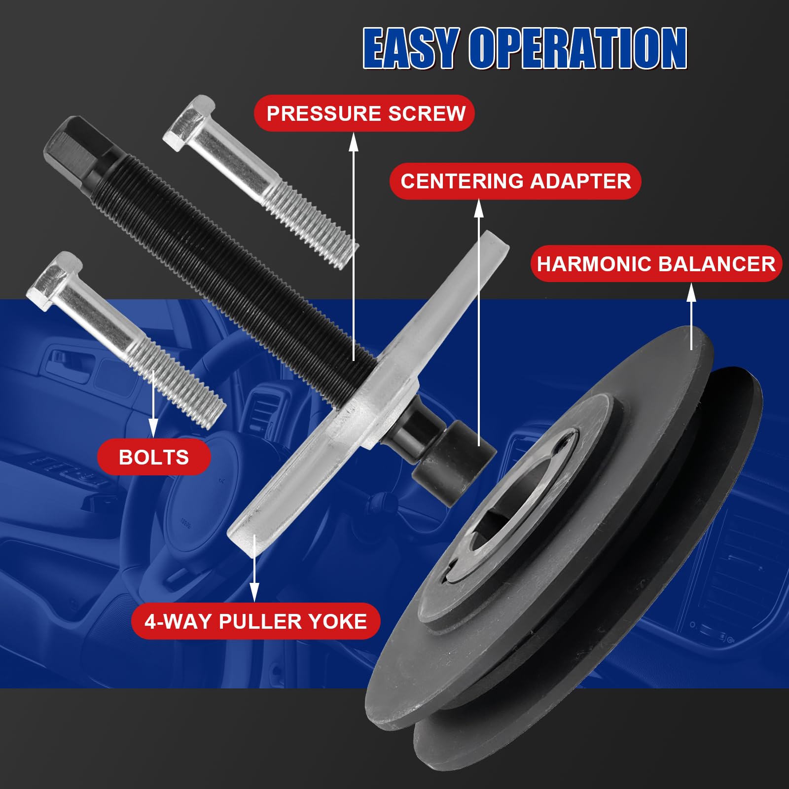 NYXOVA flat shaft adapter detail enabling flush contact for shallow hubs