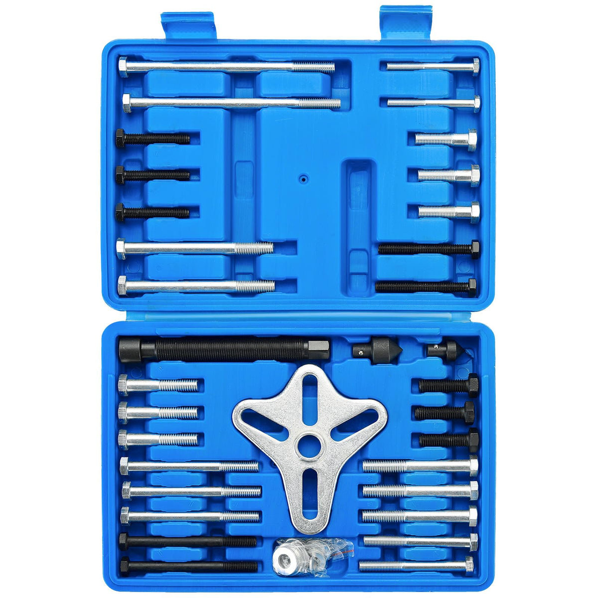 NYXOVA front view of open case showing organized puller kit and quick selection