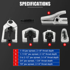NYXOVA top view of five different puller shapes for versatile joint access