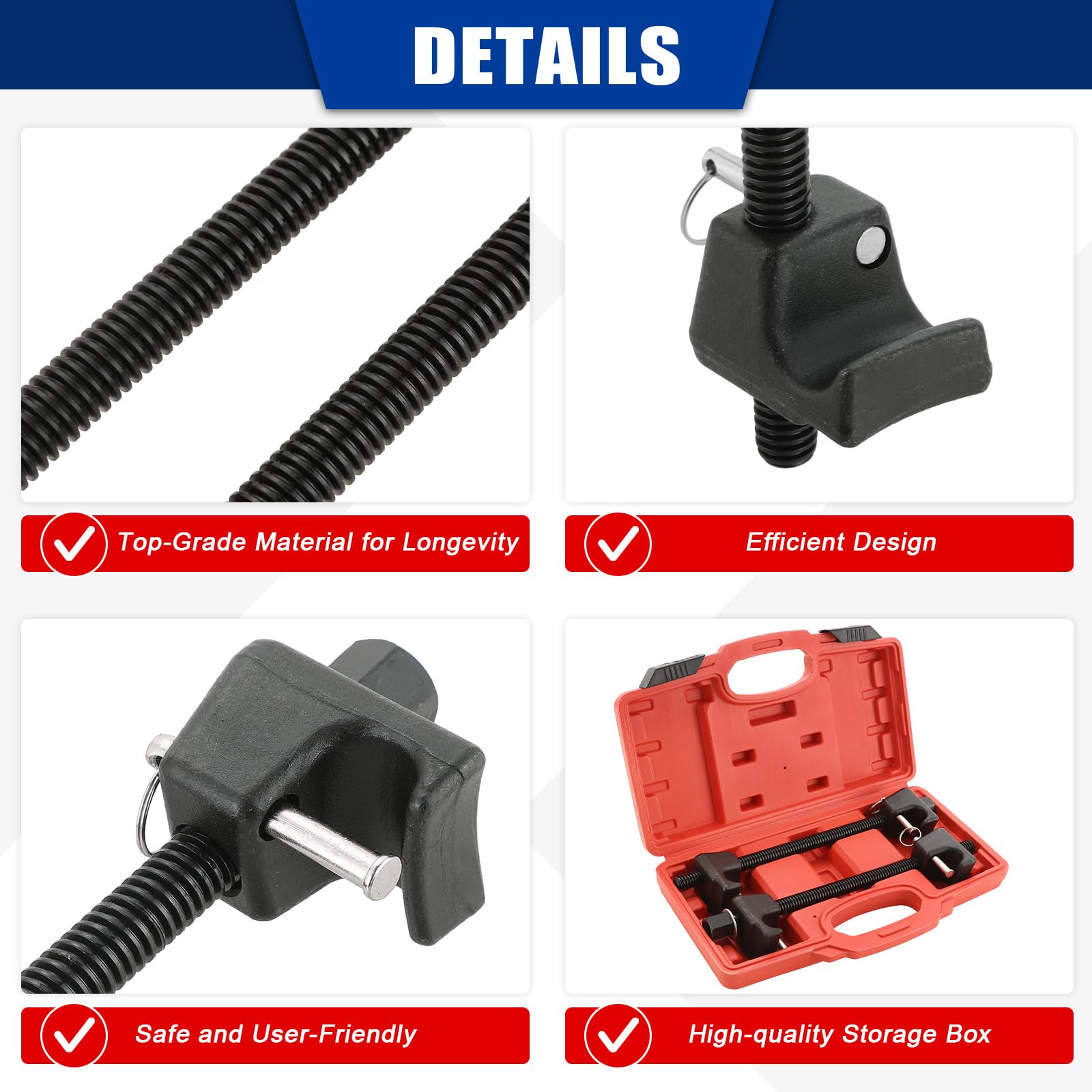 NYXOVA detailed view of hardened threaded rod for durable compression