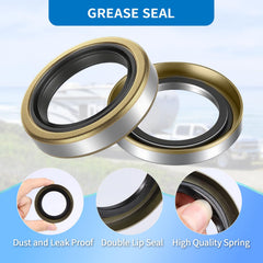 Oacdiel grease seal detail showing double-lip design to keep grease in and water out