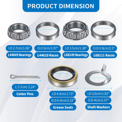 Oacdiel close-up of inner and outer bearings highlighting precision surface for quieter ride