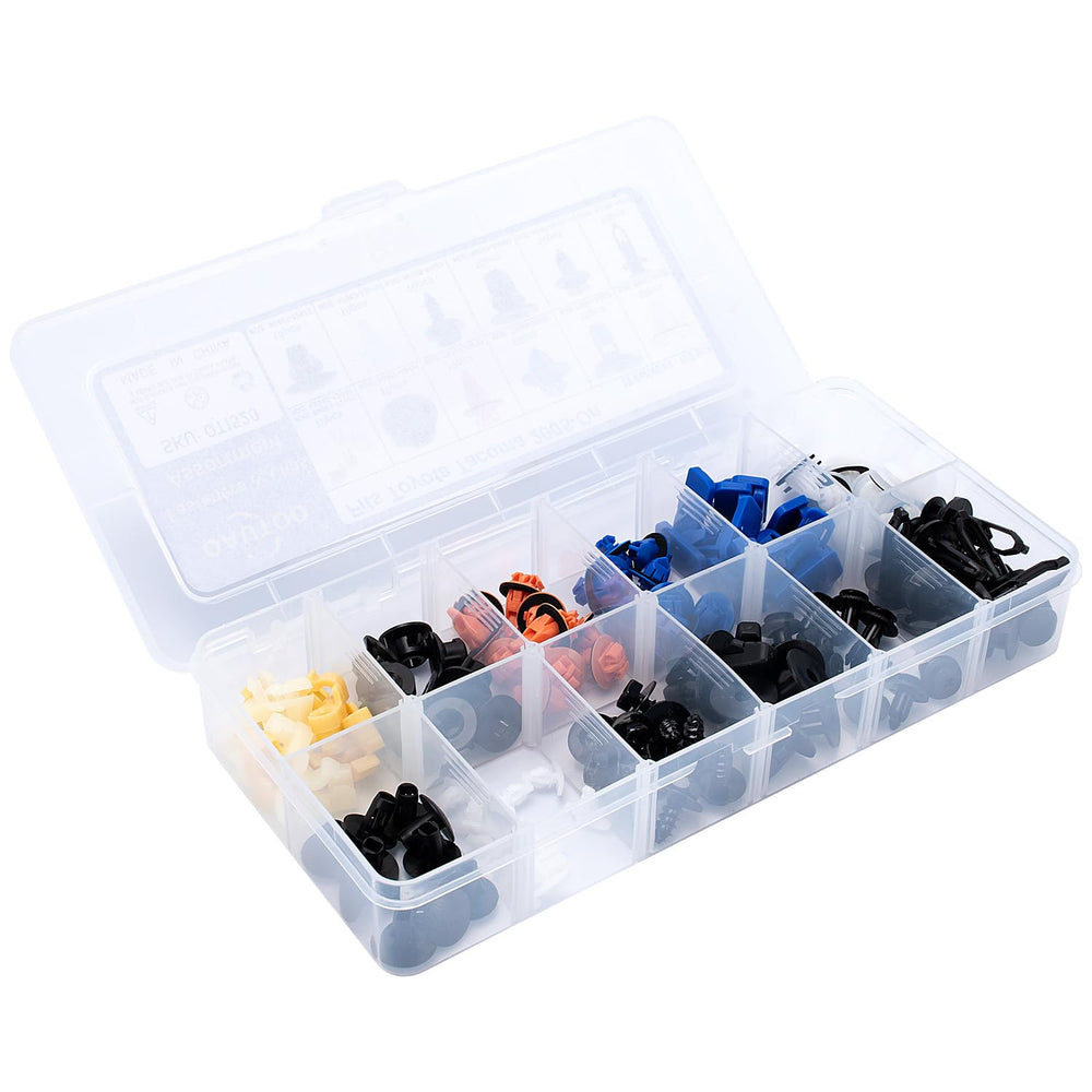 oautoo size comparison of five retainers helping identify correct part before installation