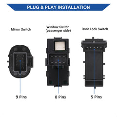 Obaee driver door lock switch detail demonstrating solid build and reliability