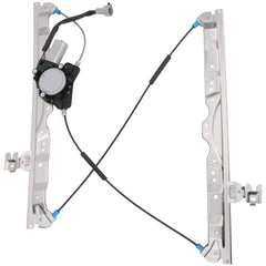 Obaee front left regulator assembly showing complete unit and mounting points for accurate fit