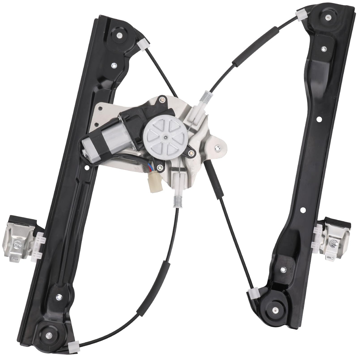 Obaee front right regulator assembly showing complete unit and fitment benefit
