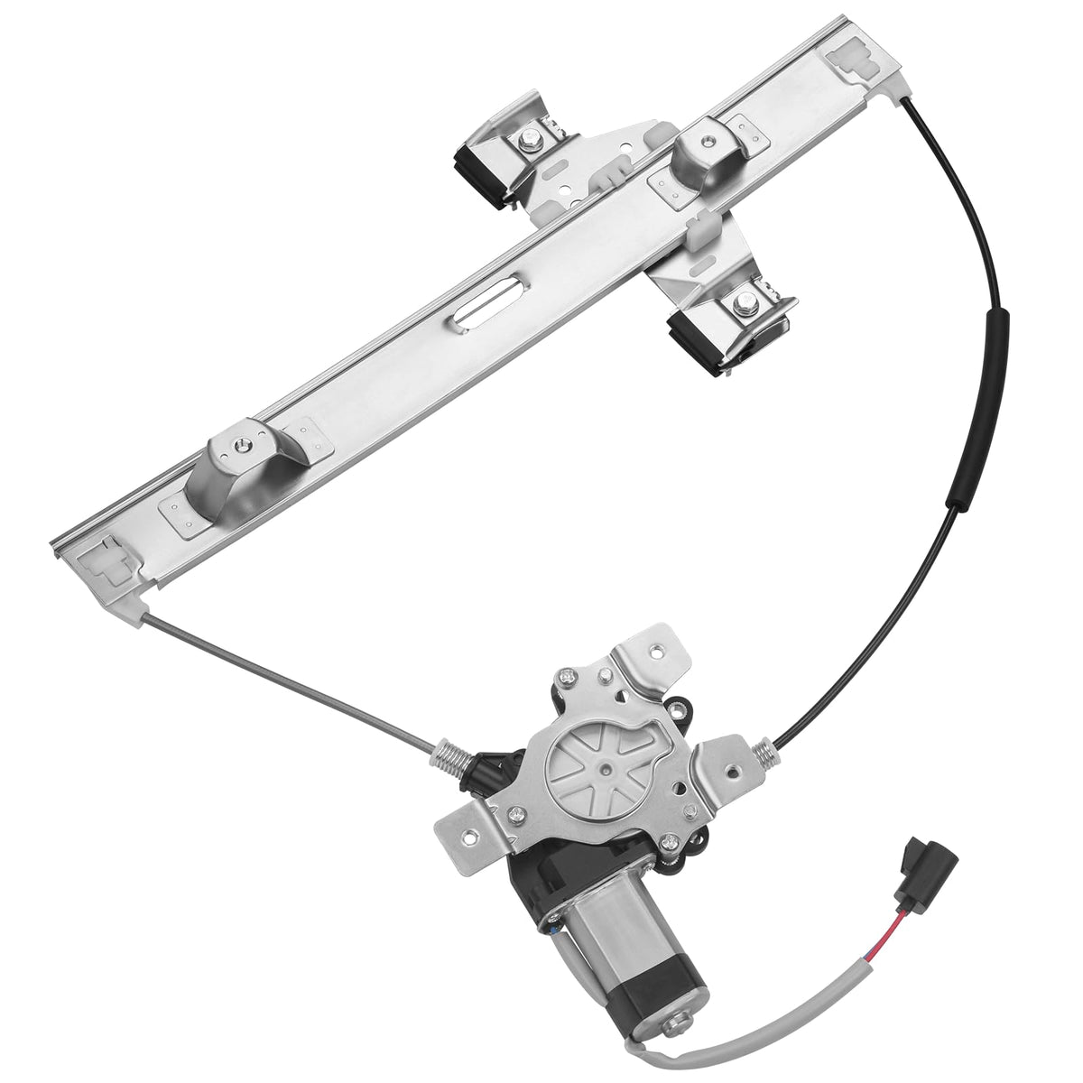 Obaee rear right regulator front view showing fit and mounting points for easy replacement