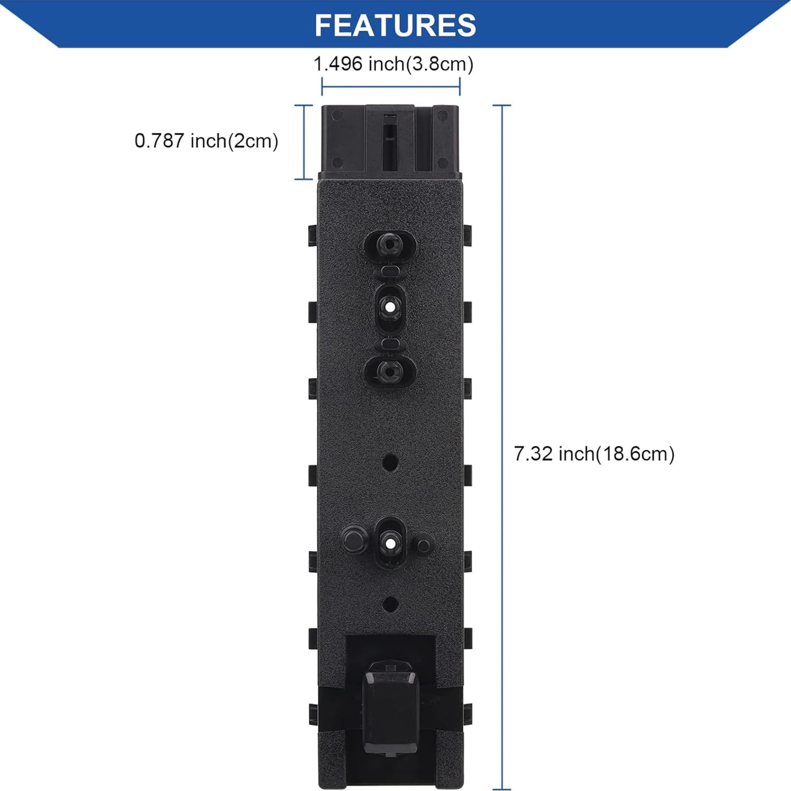 Obaee side profile highlighting mounting tabs for secure factory fit