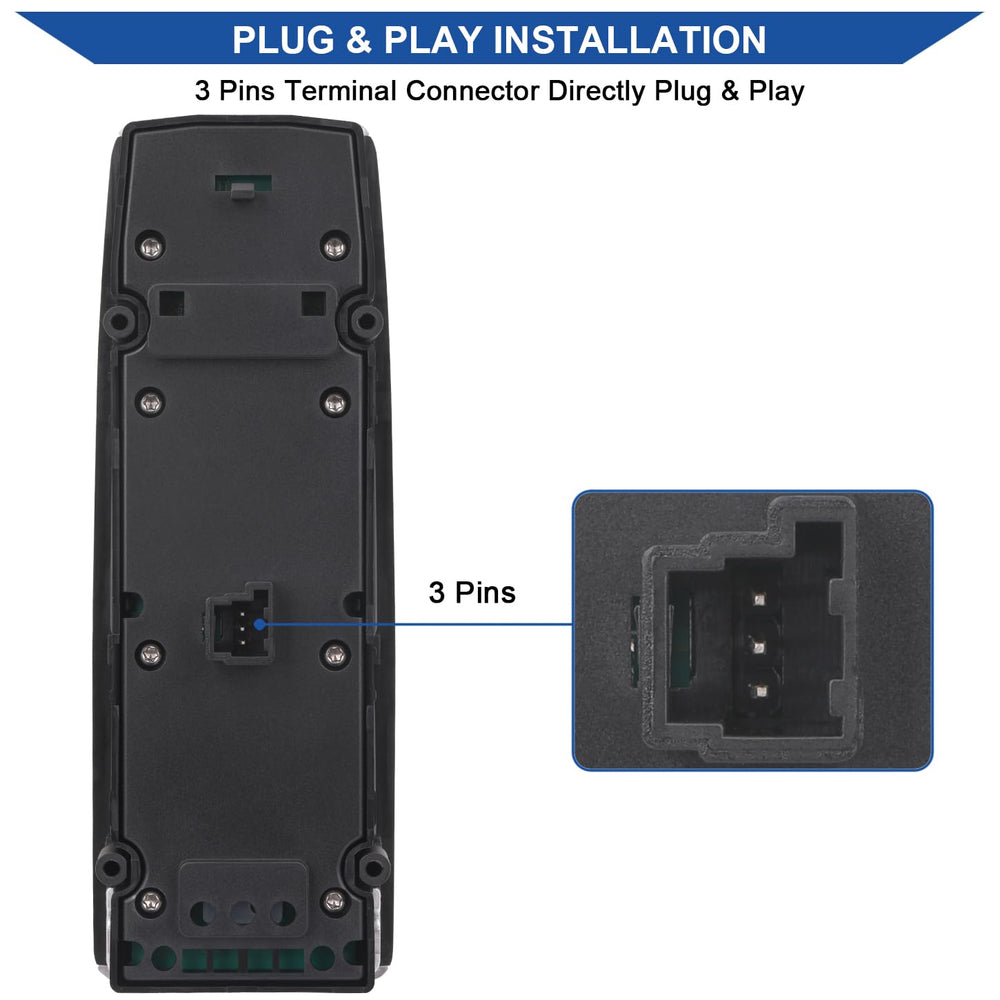 Obaee switch installed on Mercedes door panel showing restored driver control convenience