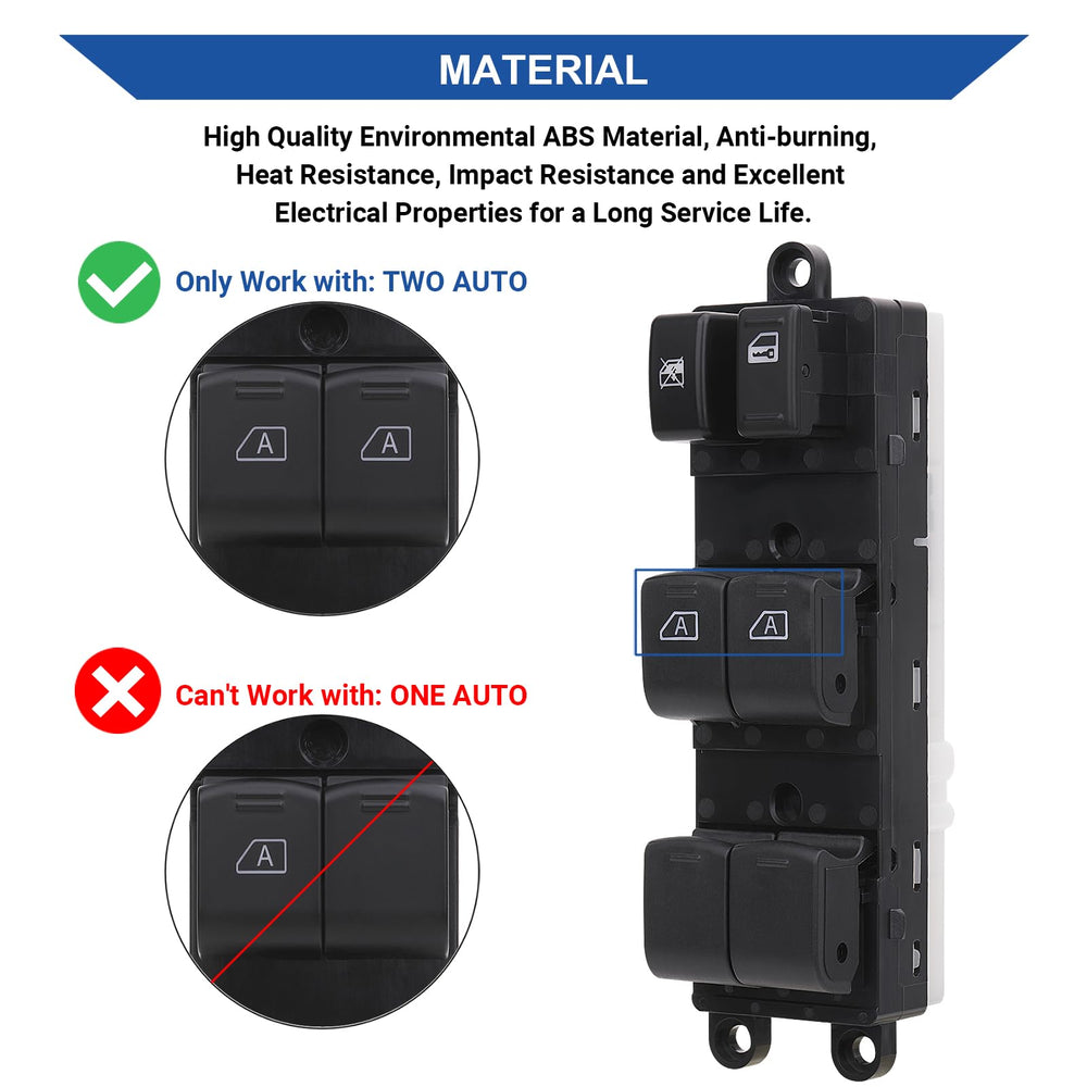 Obaee switch installed in door panel restoring full window control