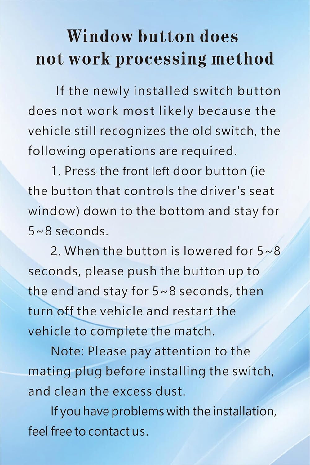 Obaee switch with removal bar included for faster, safer installation