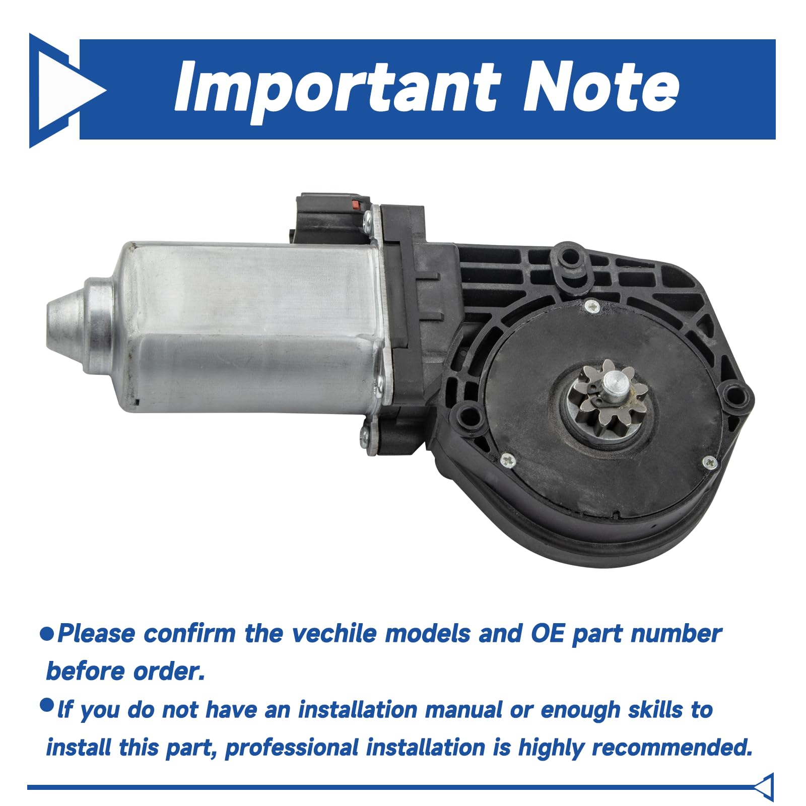 Obaee motor installed in vehicle door showing correct orientation and restored function