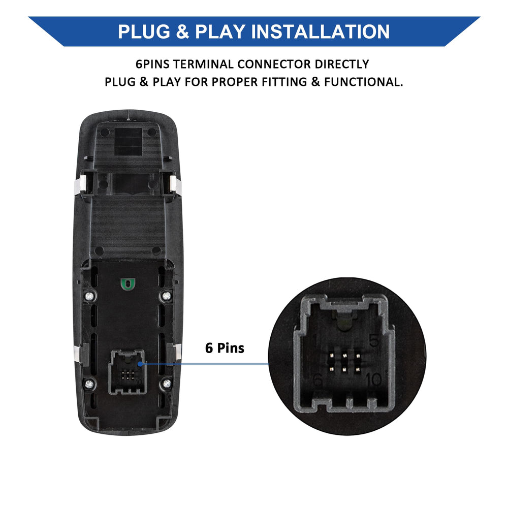 Obaee switch installed in car door demonstrating restored window control benefit