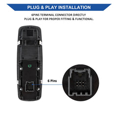 Obaee switch installed in car door demonstrating restored window control benefit