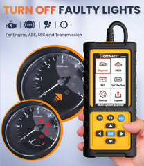 OBDMATE OM901 fitted with silicone protective case for drop protection