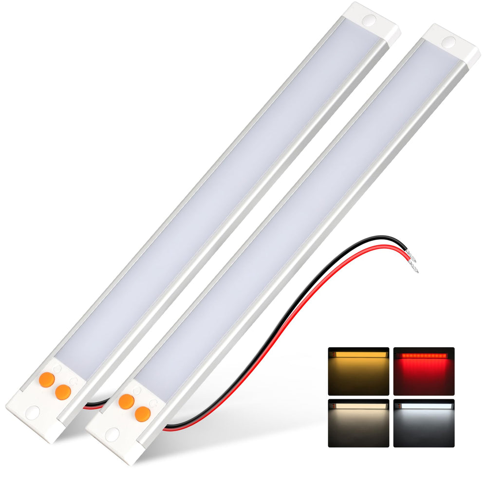 Obeaming front profile of 12-inch light bar showing slim design and uniform glow